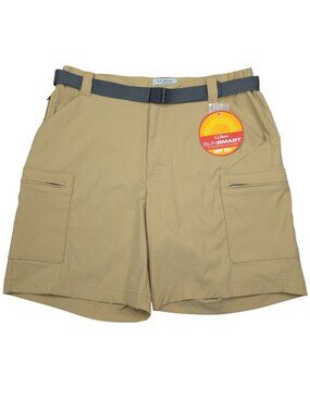 L.L. Bean Mens M SunSmart Cargo Hiking Shorts With Belt Lightweight Quick-Dry